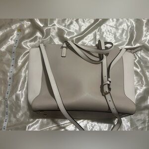 Kate Spade Taupe and  Cream Leather Satchel